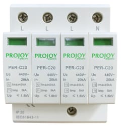PROJOY Ogranicznik przepięć do systemów PV PER-C20 T1+ T2 275V AC 4P (303268)