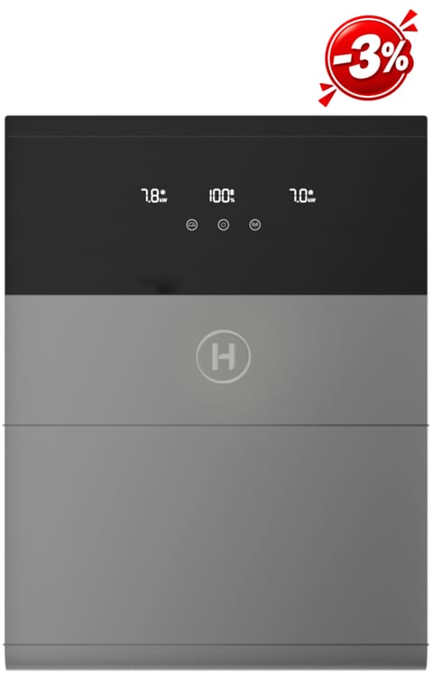 Hoymiles HiOne All In One: Inwerter hybrydowy HiOne-12T-G3  + bateria HiOne-8B-G3 8kWh + pokrywa + podstawa (wysokonapięciowy)