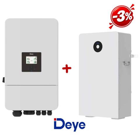 DEYE: Zestaw Inwerter hybrydowy SUN-20K-SG05LP3 + Bateria RW-F16 51,2V 16kWh (niskonapięciowy)