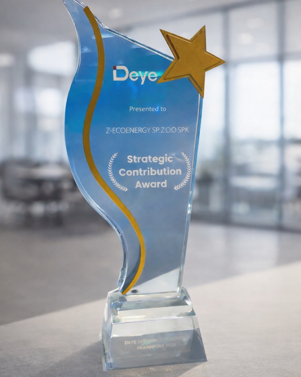 Strategic Contribution Award przyznana Z-Eco Energy przez Deye